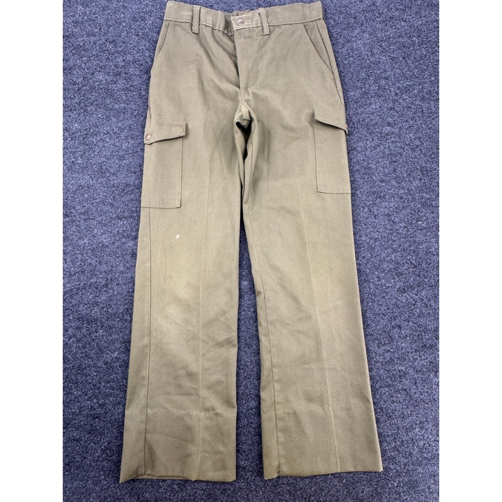 Boy Scouts Of America Uniform Cargo Pants Youth L(14-16) Olive Green Hiking